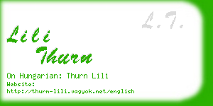 lili thurn business card